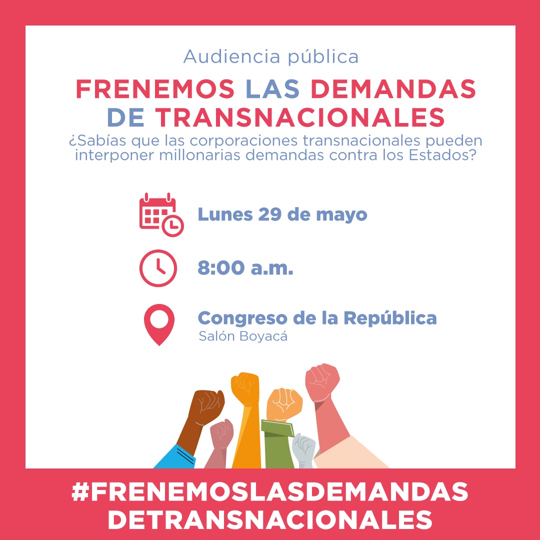 After visiting communities & territories in #LaGuajira & #Bucaramanga, the International Mission begins its work in #Bogota #Colombia, where we will participate in a public hearing in Congress and in meetings with Gov  authorities.

#StopISDS #FrenemosLasDemandasDeTransnacionales