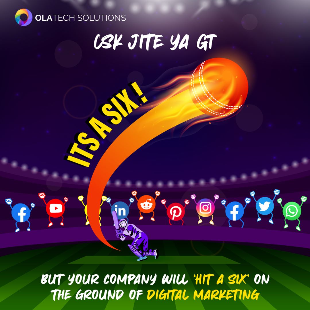 OTS_Limited's tweet photo. As the IPL 2023 final heats up, our digital marketing agency is here to make your brand shine like hitting a Six out of the stadium!
Contact us Today
📞+918299131292
✉️info@olatechs.com
#olatechsolution #IPL2023Final #IPLFinals #GTvsCSK #digitalmarketingservice #digitalmarketing https://t.co/CeFtCBOKVo