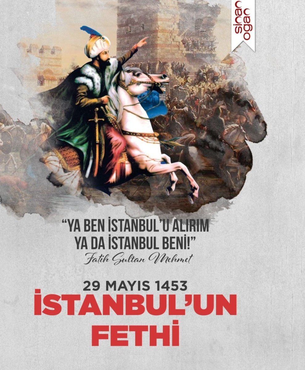 29 mayis 1453 ISTANBUL'un fethi kutlu olsun  FATIH SULTAN MEHMET HAN saygiyla minnetle aniyorum 🇹🇷❤