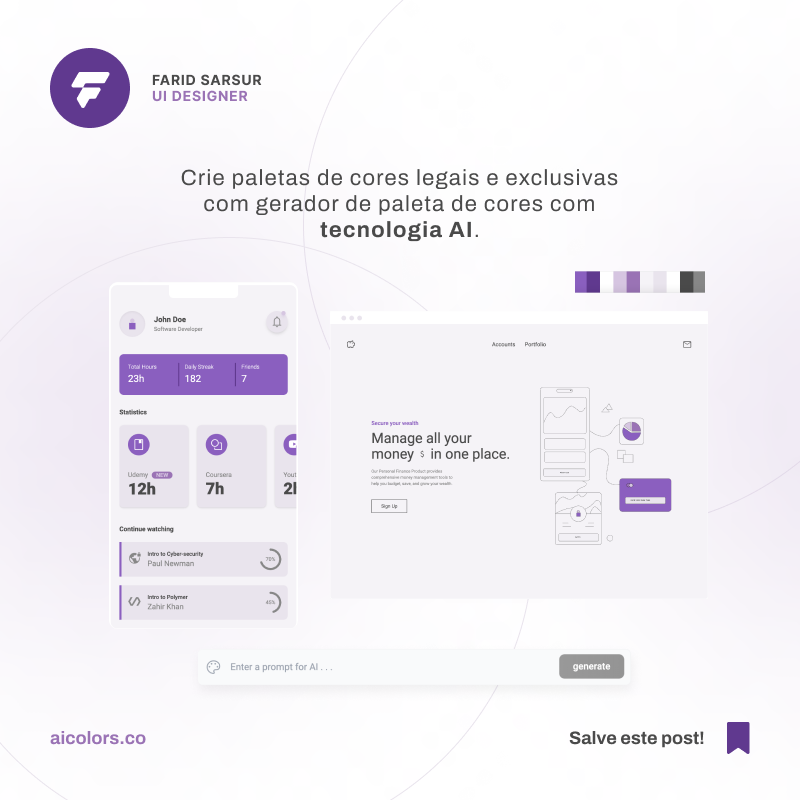faridsarsur's tweet photo. Encontre as combinações de cores perfeitas para seus projetos em um instante! https://t.co/7DNKkhPVeC 😍🎨 #aicolors #cores #design https://t.co/QD5jmsVdEM