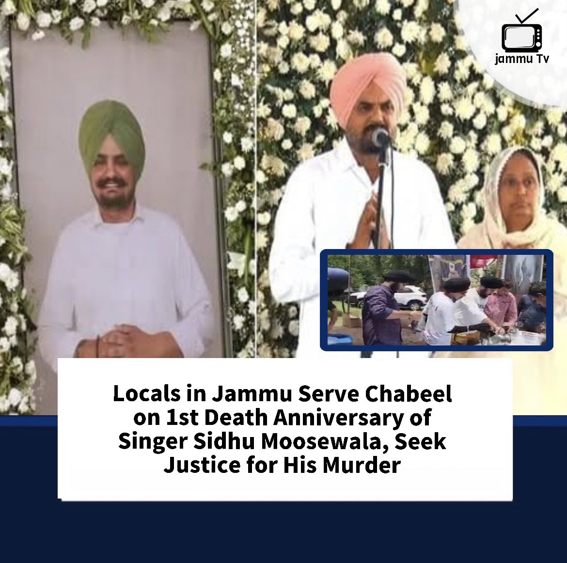 Today marks the first death anniversary of Punjabi singer and icon Sidhu Moosewala. We honor his memory and his incredible talent. #RememberingSidhuMoosewala

💔 Local youths in Jammu serve Chabeel, seeking justice for Sidhu Moosewala's tragic murder. #JusticeForSidhu