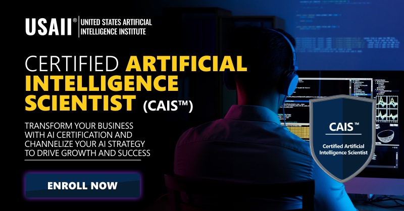 usaiinstitute's tweet image. Lead your business transformation with an #AIstrategy that channels your potential. Get certified with the Certified Artificial Intelligence Scientist program &amp;amp; become a renowned #AIprofessional suitable for both technical and non-technical professionals bit.ly/3kowy9W
