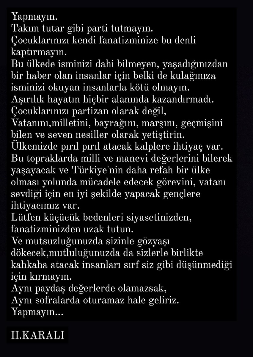 HalilKarali01's tweet photo. Yapmayın ⚠️
#Secim2023 #Turkey https://t.co/T6VjxoWWaK