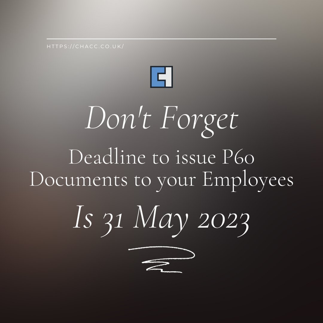 CHAccountants's tweet image. Are you familiar with the #P60 form? 

It's a crucial document that summarises your earnings and tax payments throughout the tax year. Not issuing it on time can result in penalties, you can learn more about a P60 on our website.

chacc.co.uk/tax-blog/p60-f…

#PAYEForms #PAYE