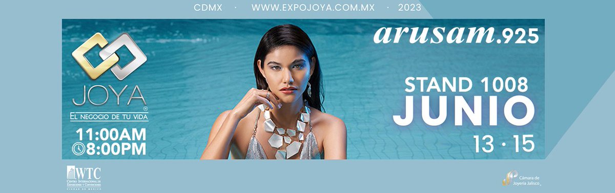 Arusam's tweet photo. 🚨Tenemos una cita del 13 al 15 de Junio del 2023 en WTC Ciudad de México, en " @Expo_Joya " ,🕙 11:00am - 8:00pm,📍Stand 1008🚨 ¡¡Te esperamos!!

¡NO FALTES! https://t.co/RxoHMta9tJ