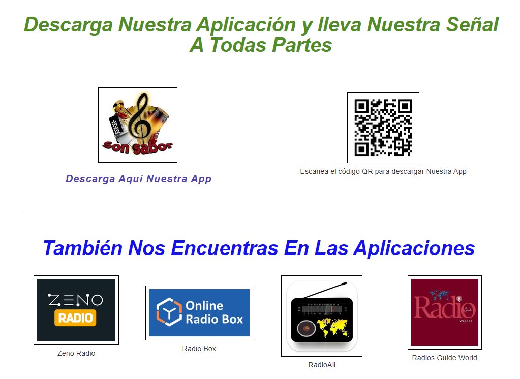 SONSABOR2's tweet photo. Búscanos en la diferentes aplicaciones o descarga nuestra app y lleva nuestra señal a todas 
https://t.co/F0fmXDJYzy https://t.co/3yIWs6tc9W