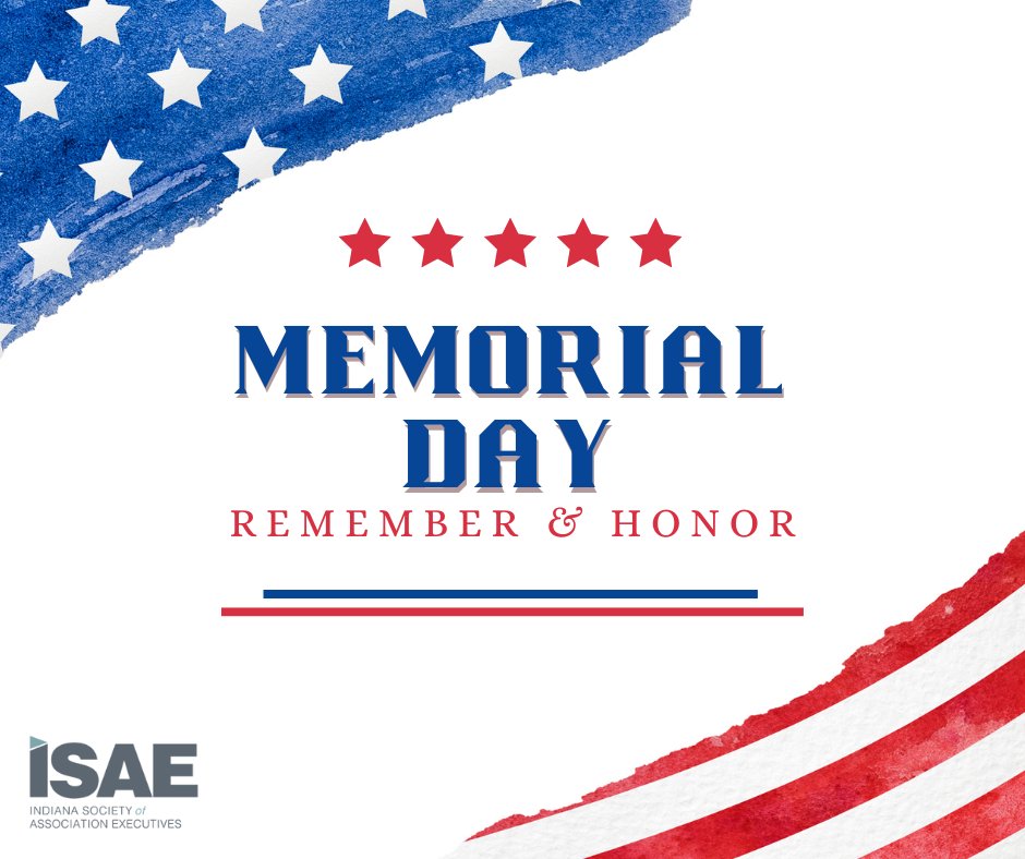 On this Memorial Day, the nation pays tribute to the courageous men and women who sacrificed in service to our country. Thank you for your service. We wish everyone a safe &amp; happy Memorial Day.

#ISAE #MemorialDay #ThankYou
