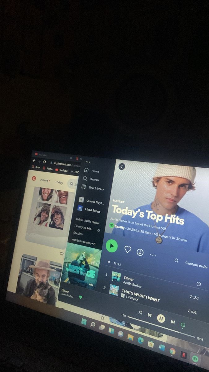 la música de justin bieber (mi lugar seguro)