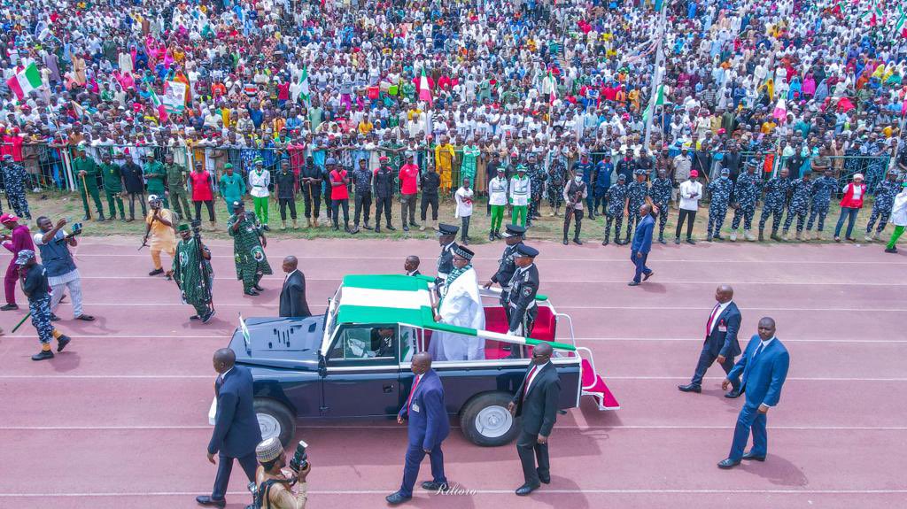 SenBalaMohammed's tweet photo. As I stand before you today, freshly sworn in for a second term as your governor, I am deeply humbled and grateful for the trust you have reposed in me to lead our beloved state for another four years. https://t.co/EwNqFozxwD