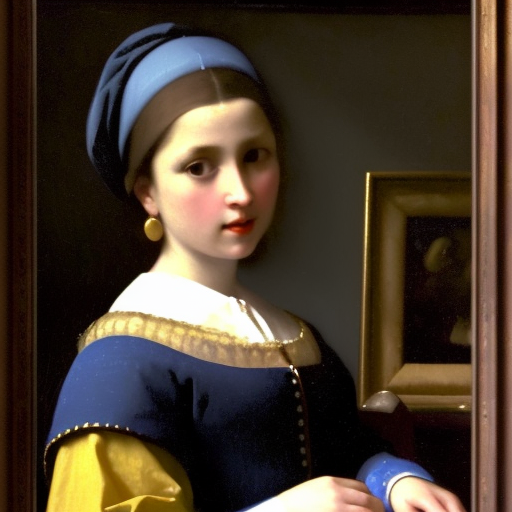 Vermeer AI Museum exhibition 
#vermeer #AI #AIart #AIartwork #johannesvermeer #painting #フェルメール #現代アート #現代美術 #modernart #contemporaryart #modernekunst #investinart #nft #nftart #nftartist #closetovermeer
Girl with blue turban.