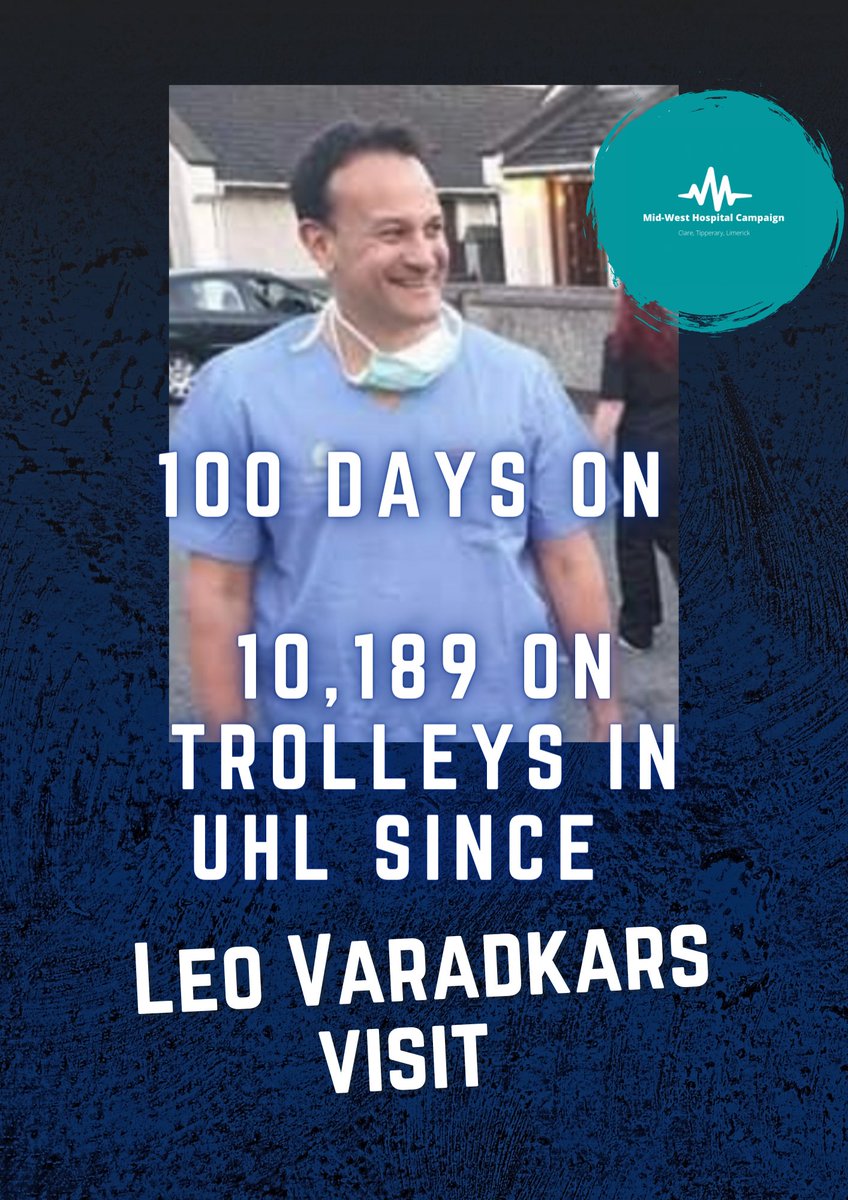 May and the trolley numbers are still high. People are still dying on a daily basis as a direct result. 
Vague promises being made but nothing delivered, no timelines given, no costings. 
NO additional Emergency Department for Ennis, Nenagh or St, Johns. 
#carecantwait