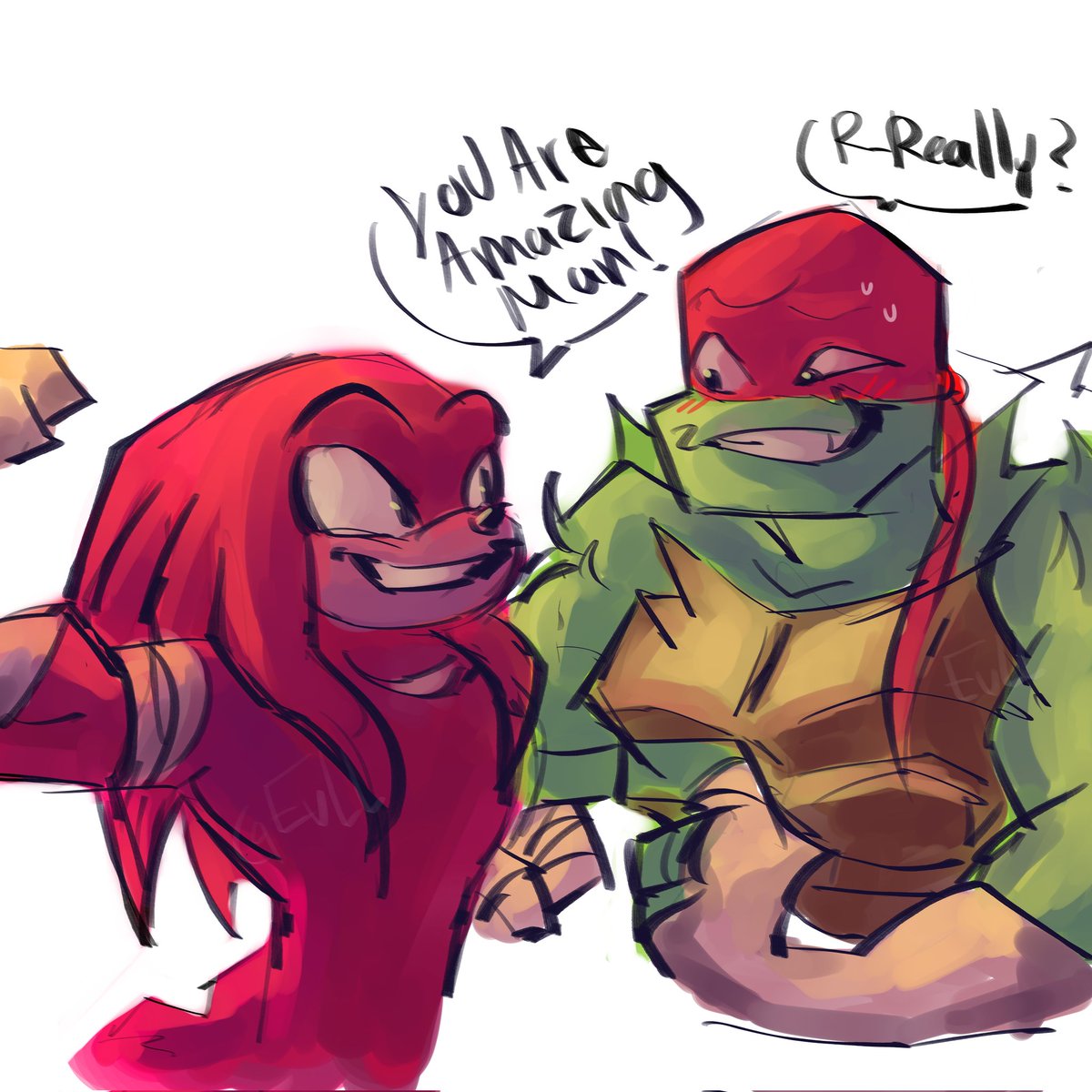 Best duoooo♥️♥️

#SonicTheHedgehog  #KnucklesTheEchidna  
#rottmnt  #TMNT  #myartwork