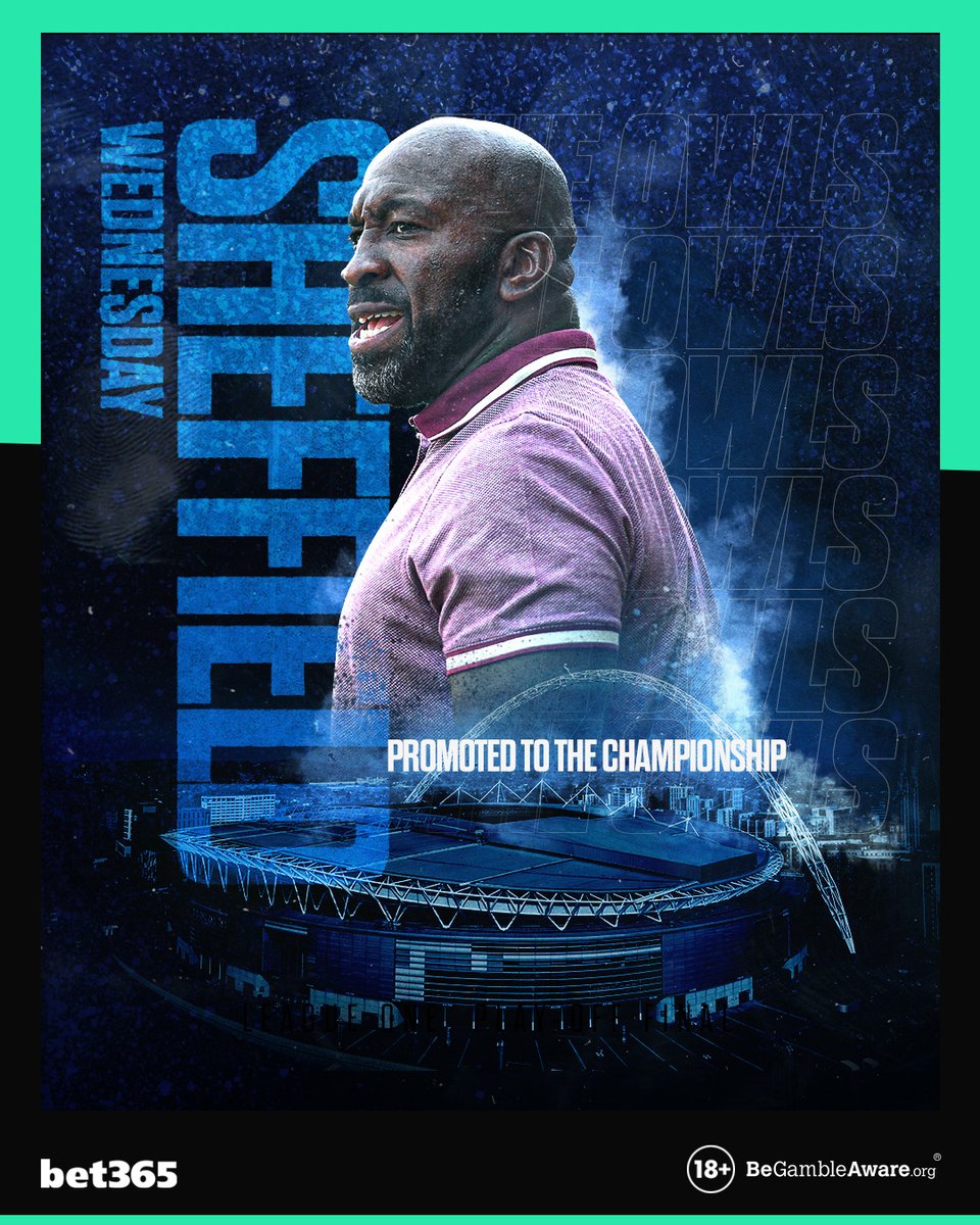 bet365's tweet image. Promotion to the Championship secured in the most dramatic fashion.

𝗦𝗛𝗘𝗙𝗙𝗜𝗘𝗟𝗗 𝗪𝗘𝗗𝗡𝗘𝗦𝗗𝗔𝗬 𝗔𝗥𝗘 𝗨𝗣!

🔵 | #SWFC