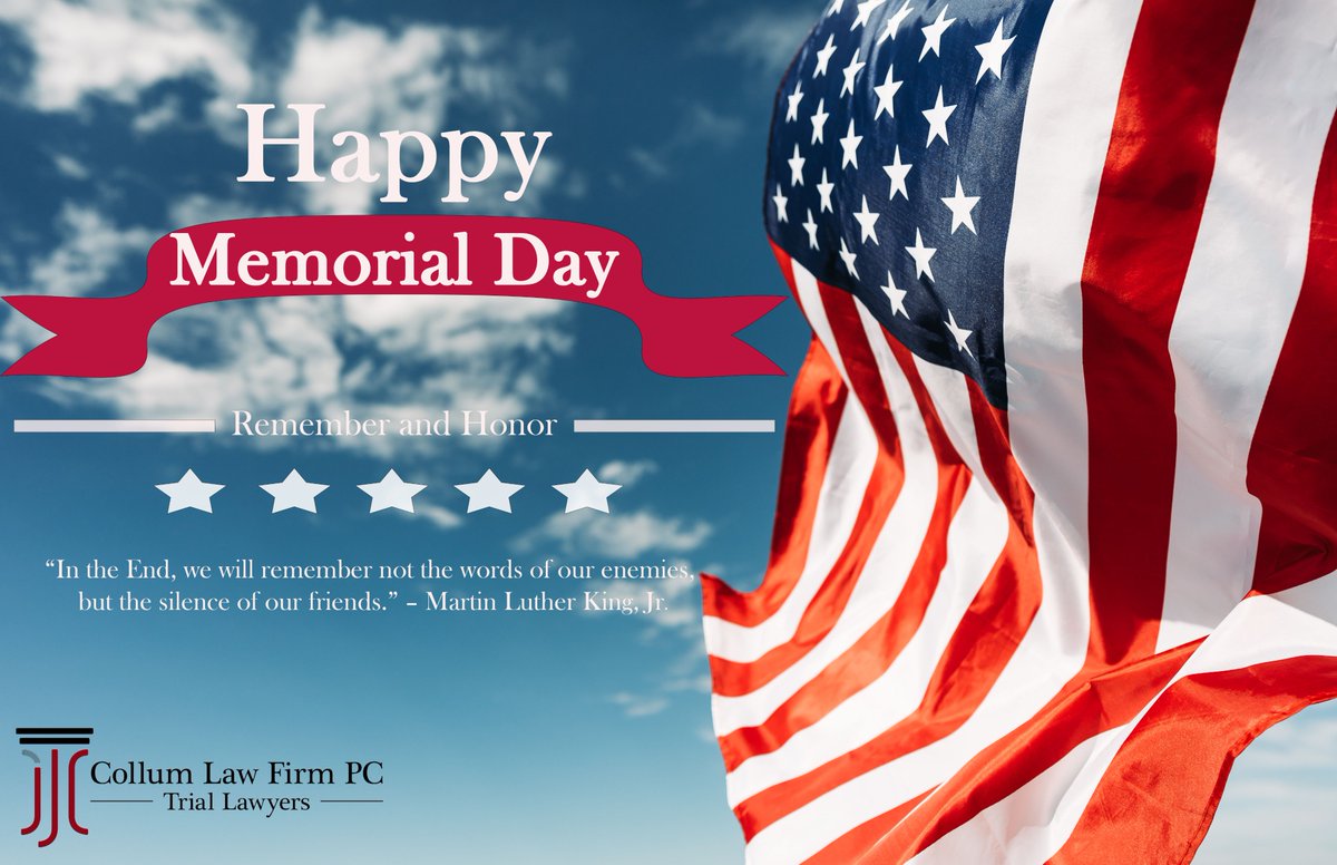 JJCollum's tweet photo. We will never forget the brave men and women who gave their lives fighting for our freedom. True heroes, those who made the ultimate sacrifice will live forever.

Our offices will be closed on 5/29/23 in honor of Memorial Day holiday, but our staff will still be available. https://t.co/LvSOBqkk5N