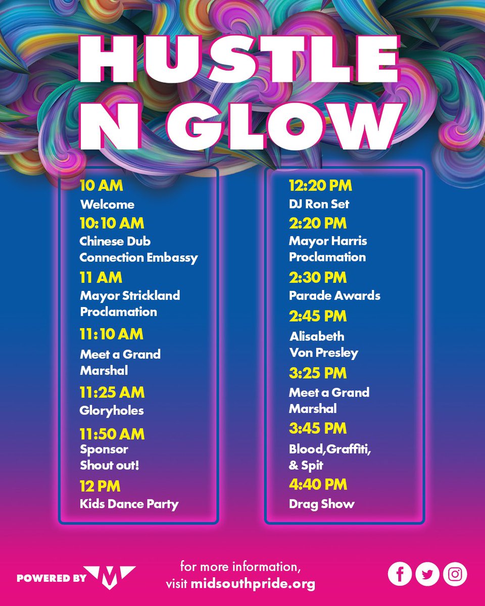 Get ready to paint the town with rainbows because the most colorful weekend of the year is just around the corner! Memphis Pride Festival is coming, and it's time to get excited! 🎉 

From June 1 to 4th, join us at Robert Church Park from 10 AM to 6