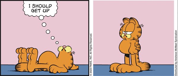 garfield without the third panel tweet media