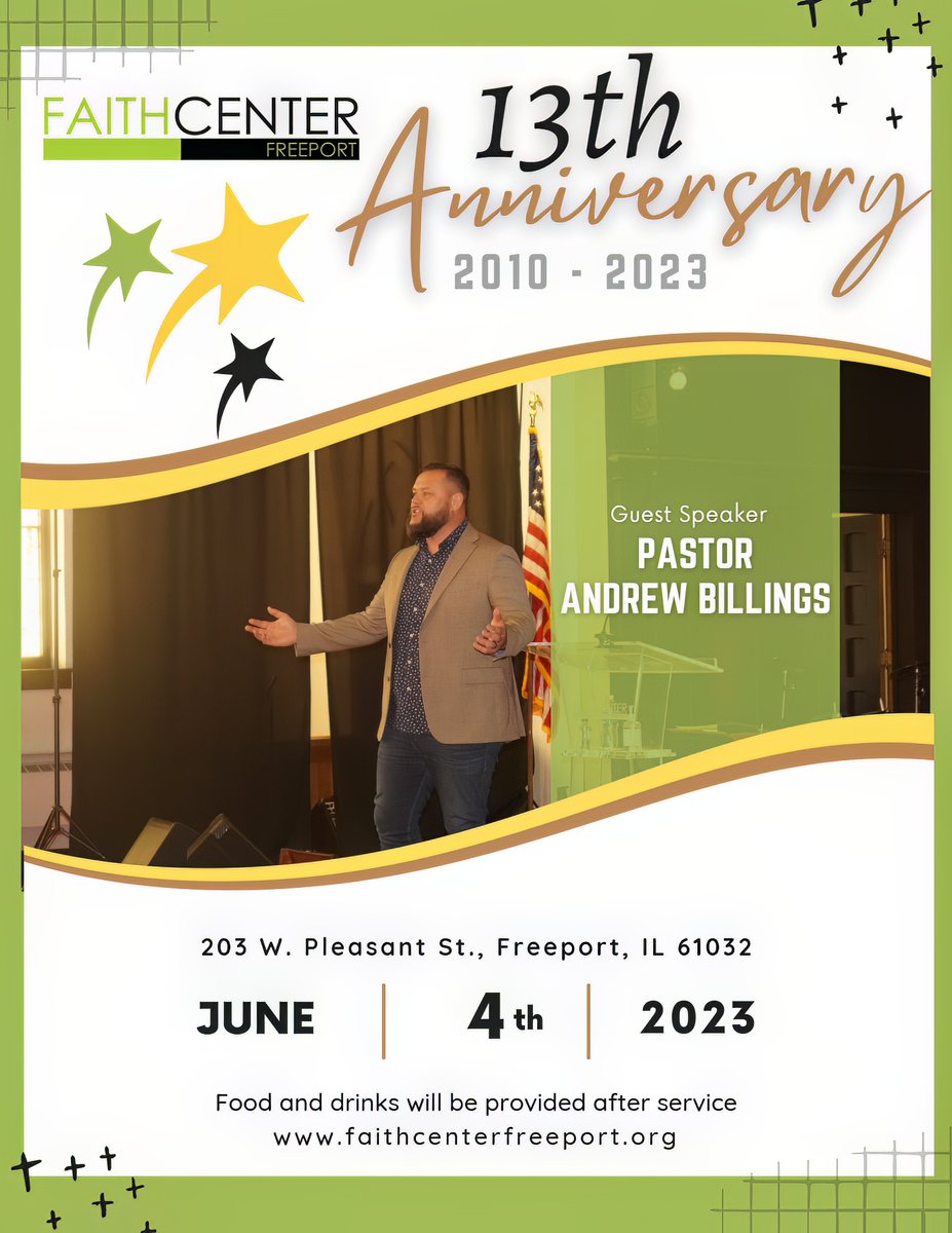 fcfreeport's tweet photo. Mark your calendars for Sunday, June 4th, 2023, at 10:00 a.m. as we celebrate the 13th Anniversary!

#FaithCenterFreeport #AnniversaryCelebration #Community #BlessedAnniversary #CelebrateWithUs #ChurchFamily #PastorAndrewBillings https://t.co/bJiXAvg8NU