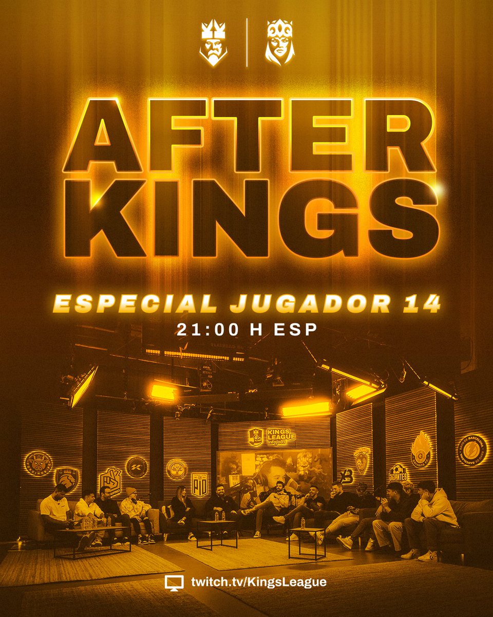 Presentamos el Jugador 14. Solo un equipo podrá quedárselo.

⏳ Hoy a las 21h en twitch.tv/KingsLeague

#AfterKings4 #InfoJobs