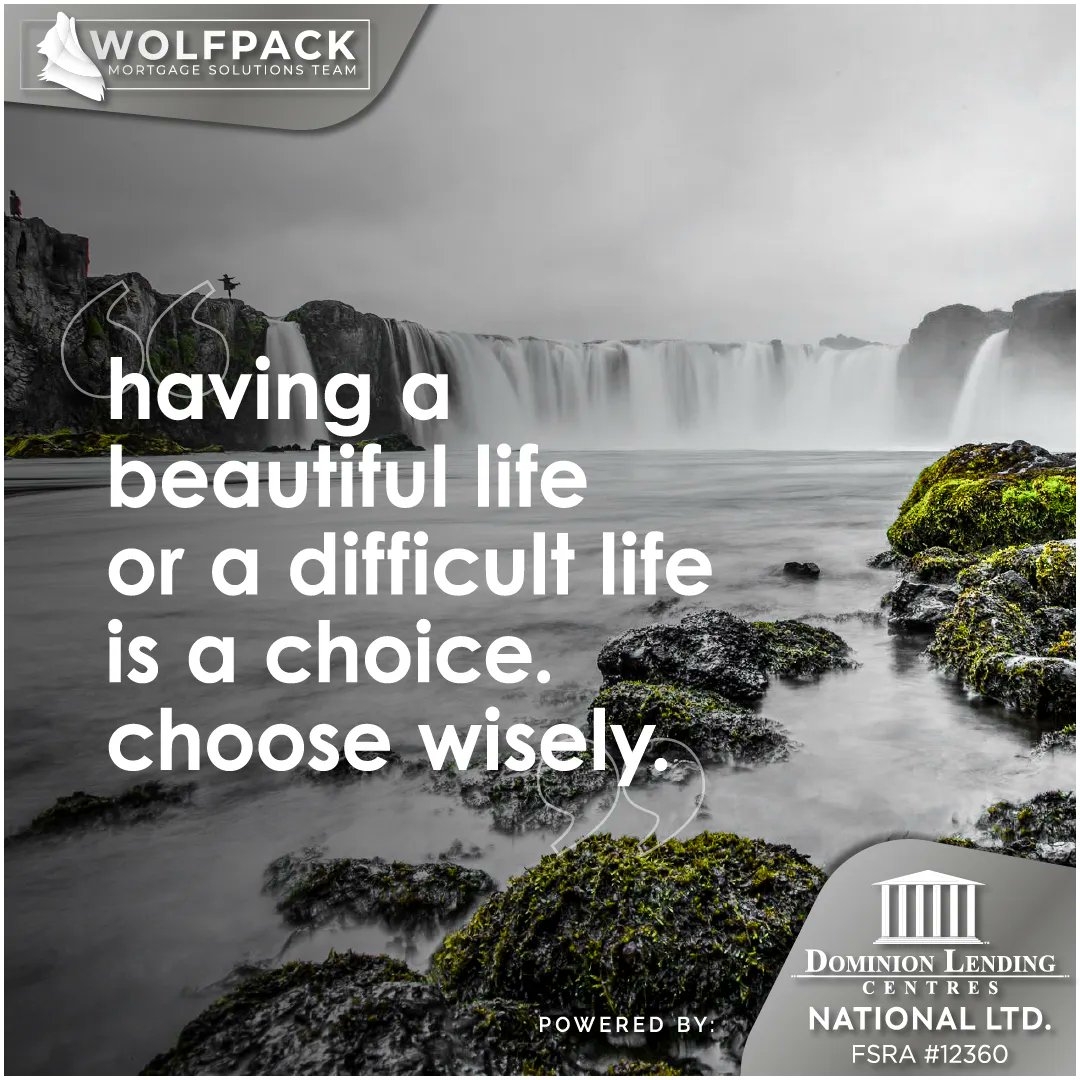 #MondayMindset 💭

'Having a beautiful life or a difficult life is a choice. Choose wisely'

We get to choose how we live each day! It can feel impossible to be happy, but once it becomes a habit you'll wonder how you ever lived differently.

jeff@jeffross.ca
613-876-4714