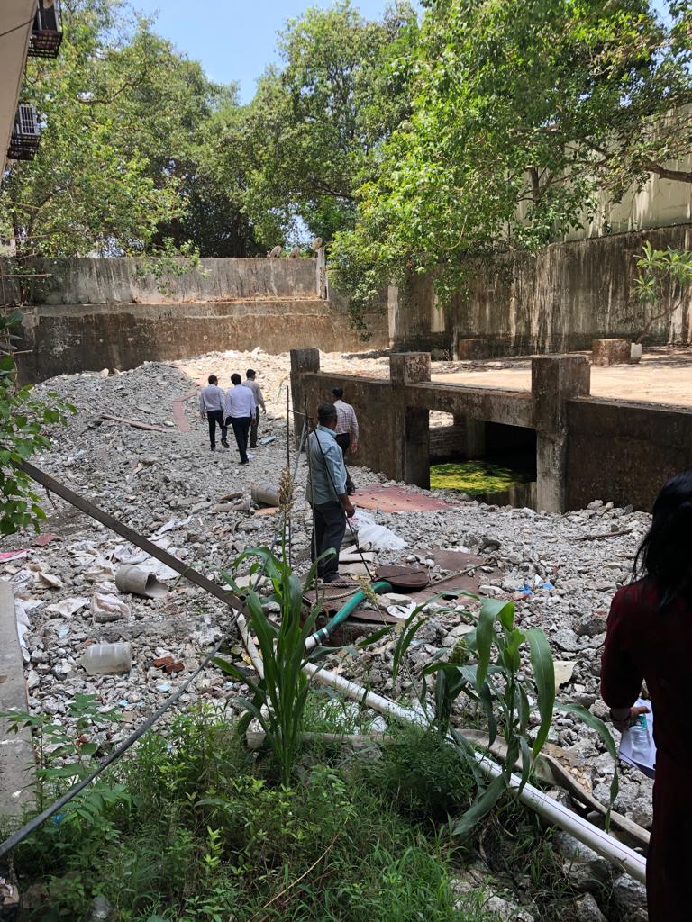 AdventResidents's tweet photo. Pool today... gone tomorrow. @mybmc Illegal construction activities on our plot. We have informed via letters since last year NO ACTION has been taken so far. https://t.co/0IPiGngCok
