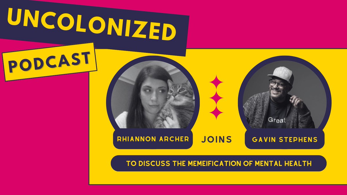 UncolonizedPod's tweet photo. We welcomed @RhiannonArcher to the show, to talk the memeifcation of mental health
Part 1
https://t.co/tfWIcg1rky
Part 2
https://t.co/jPFDCyoaJ7
#ADHD #podcastsincolor #podernFamily https://t.co/Smei615NZv