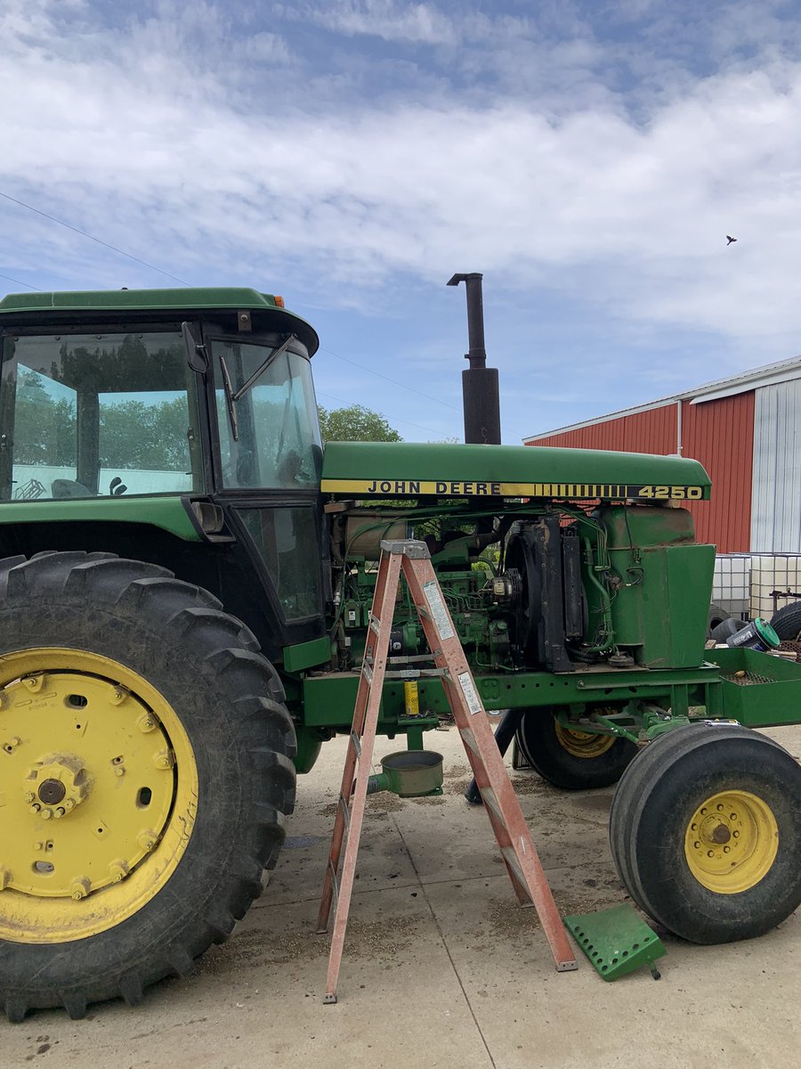 PlsntVlyFarmer's tweet photo. 40 years, 12,500 hours… and the fuel return line on baling tractor chooses a holiday weekend to rub through. #neverfails #brazingrods https://t.co/RRvAkxSV2u