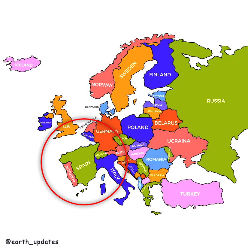 🚨 CRITICAL ANNOUNCEMENT 🚨

The developers have made a joint decision to completely remove France

Posted below is a new map players can reference when exploring Europe