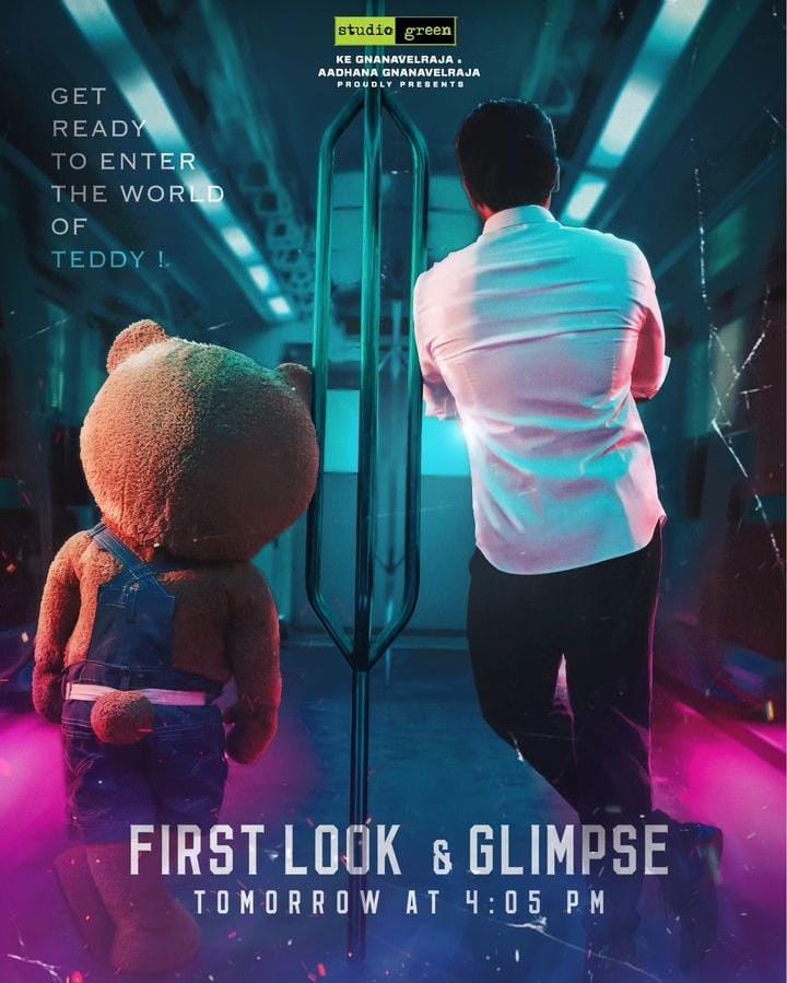 TamilDelight's tweet photo. #Teddy2 *First Look and Glimpse* Tomorrow at 4.05 PM😻😻😻 https://t.co/Oa1WVwdMnJ