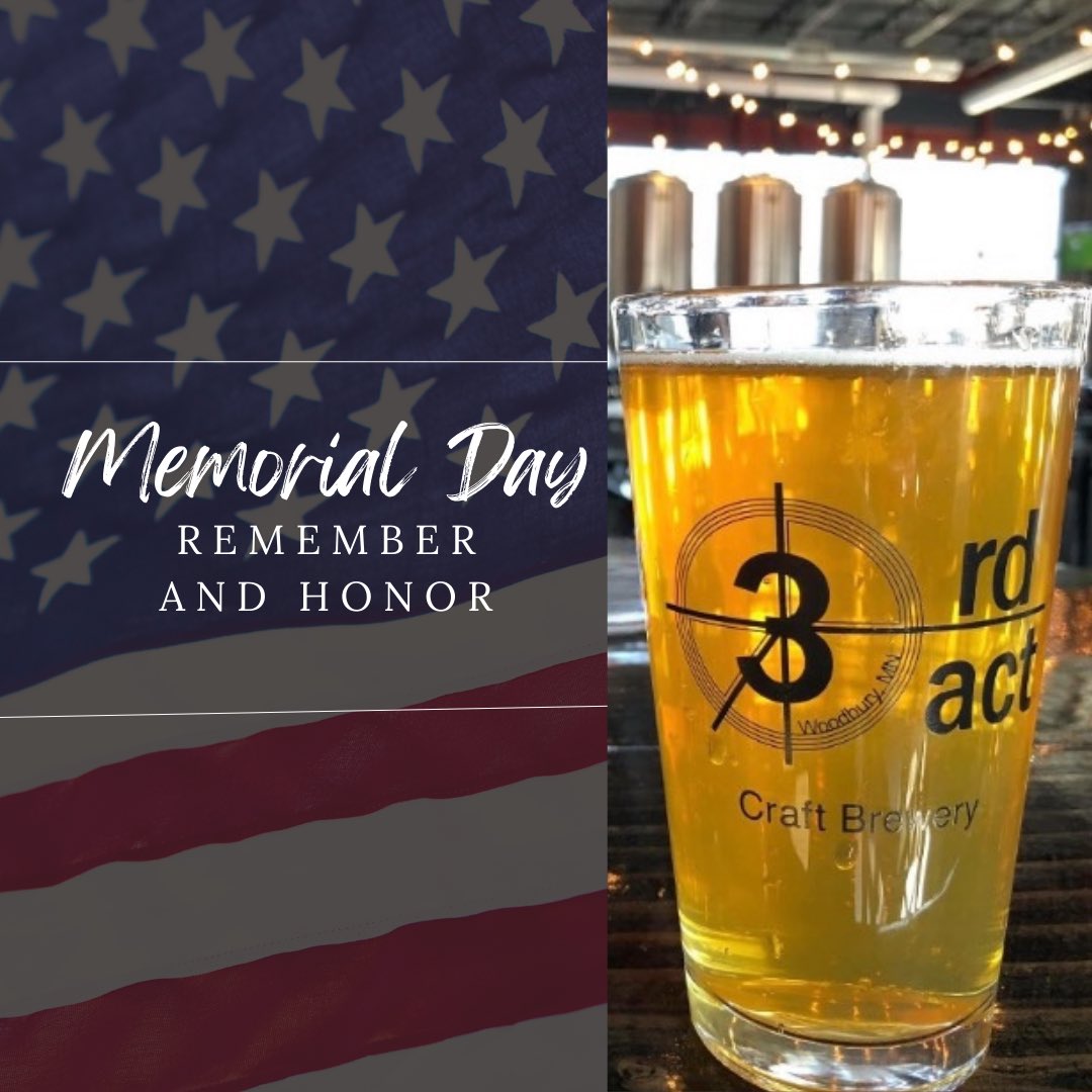Today we raise a pint of our American Lager to the brave selfless men and women who gave the ultimate sacrifice. Cheers to you always 🍻

Wishing everyone a happy and safe Memorial Day! We are closed today but will be open tomorrow 5/30 4-9pm! 

#mnbrewery #memorialday #mnbeer