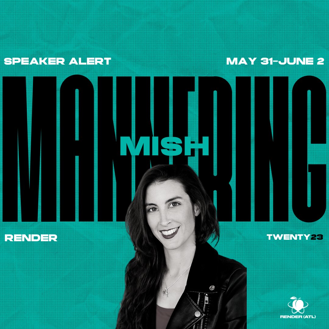 MishManners's tweet photo. Yesssssss! @RenderATL🍑 is this week!
Can't wait to see you all. Roll call, who am I looking out for?
If you don't have a ticket yet, use the code:
🎟️ 2023Ref-mishmanners@github.com for10% off your #render2023 ticket. https://t.co/kseuMUf2JV