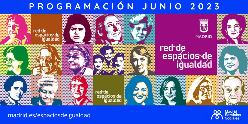 MadridIgualdad's tweet photo. Disponible la programación correspondiente a #junio2023 de la red municipal de #EspaciosdeIgualdad (18) de @MADRID
https://t.co/AA5nIE3wus

↪ También puedes seguir la #listaTwitter (14 Espacios) 
https://t.co/wbwaLLWnyO

https://t.co/q96Q4ZzgPY https://t.co/vy50b0BbXG
