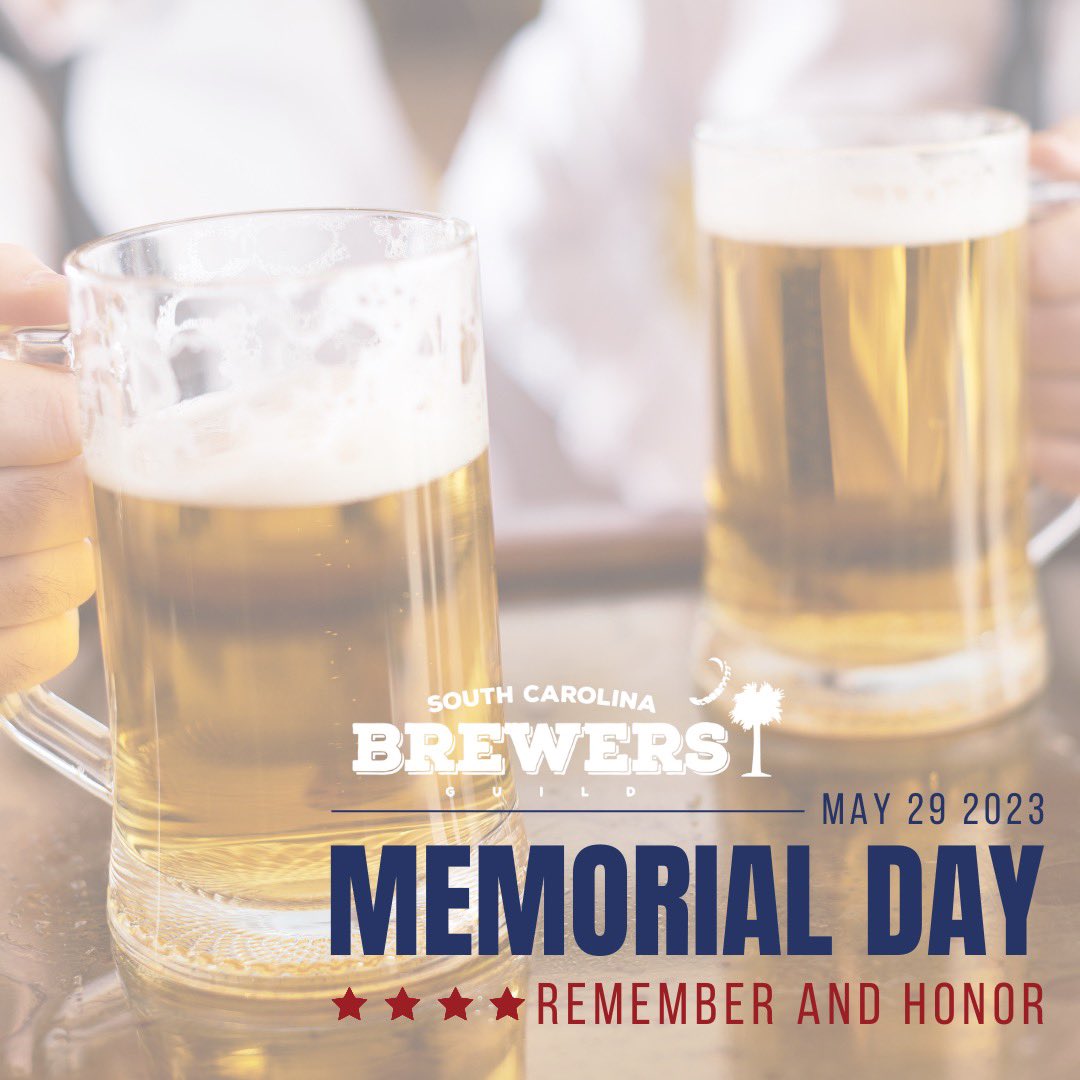 Happy Memorial Day from us at @scbrewers 🇺🇸🍺

Today, we remember and honor those who have sacrificed their lives for our freedom.

We’d also like to thank and acknowledge all our veterans and active military for their service. 

#MemorialDay #RememberAndHonor #SCBeer