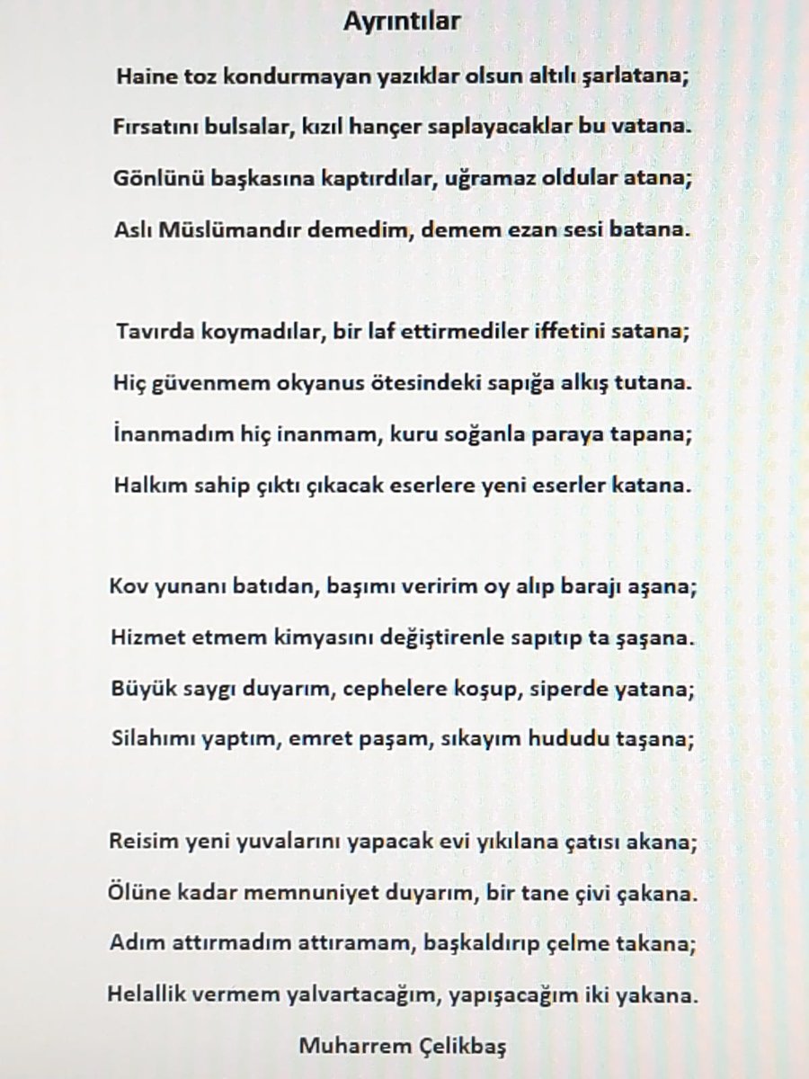 Çok değerli Şair Abim Muharrem Çelikbaş ne güzel anlatmış şiirinde Anadolu insanını...