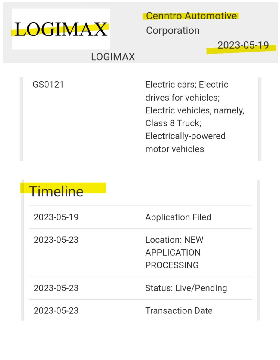 _X_Alex_'s tweet photo. #CENNTRO $CENN
#LOGIMAX
Trademark application info:
Application Filed: 2023-05-19 https://t.co/3QnfEijeb3