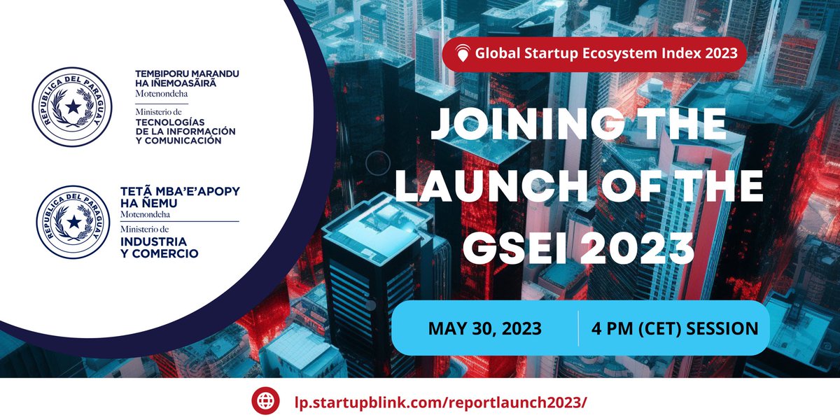 KEmprendedor's tweet image. En un esfuerzo liderado por miembros de #karakuemprendedor del @MIC_PY y @Miticpy, #Paraguay se suma al #GSEI2023 

Forma parte inscribiéndote en:
lp.startupblink.com/reportlaunch20…