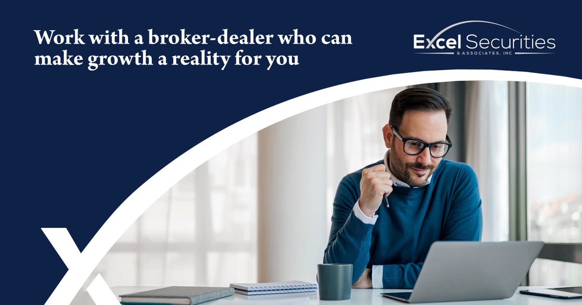 Spend less time on administrative tasks and more time helping your clients and growing your business. At Excel, you have access to tools to easily monitor and grow your business. bit.ly/2U7zPer

#ExcelSecurities #FinancialAdvisor #FinancialServices #BrokerDealer