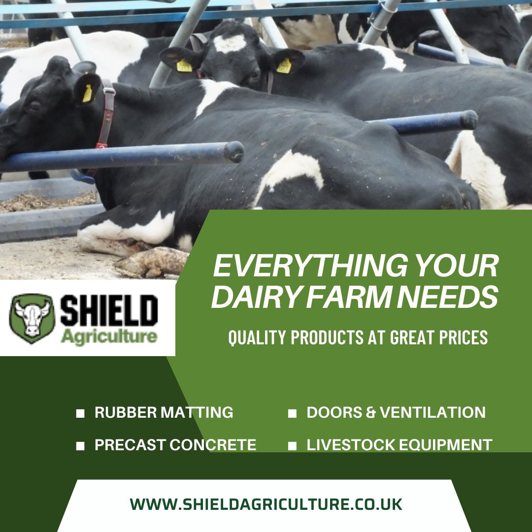 Shield_Agri's tweet photo. We have everything your diary farm needs: 

• Rubber Matting
• Precast Concrete for Slurry
• Doors and Ventilation
• Livestock Equipment

Contact us today! 

#ShieldAgriculture #DiaryFarmers #UKFarmers https://t.co/b6rcaaDQr5 https://t.co/3Q2gTQXVng
