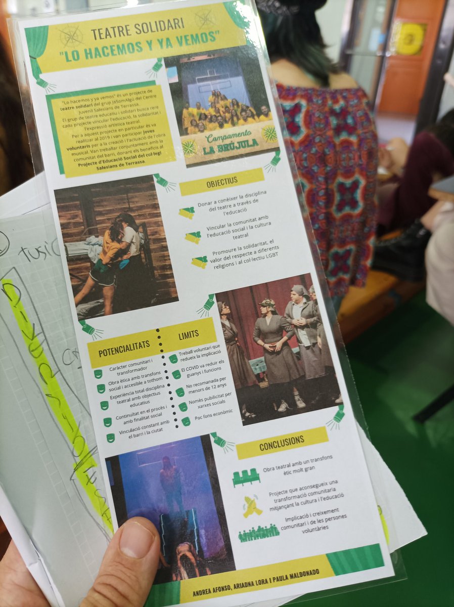 Antalcantara's tweet photo. I finalitzem l'assignatura Art i Cultura a l'#EducacióSocial amb una sessió de més de tres hores per dialogar sobre #CircSocial i processos creatius.
Feliç de compartir amb @CentraldelCirc @ateneu9b @EducacioUB @periferica_la #ArtCult_ES23 https://t.co/q4shrRMLgn