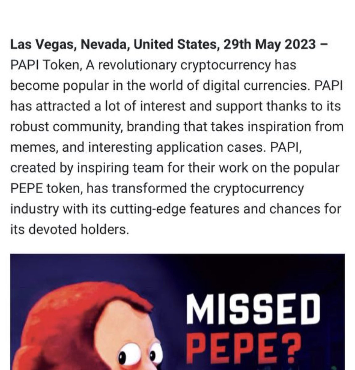 Huh $papi made by $pepe team? What the hell.