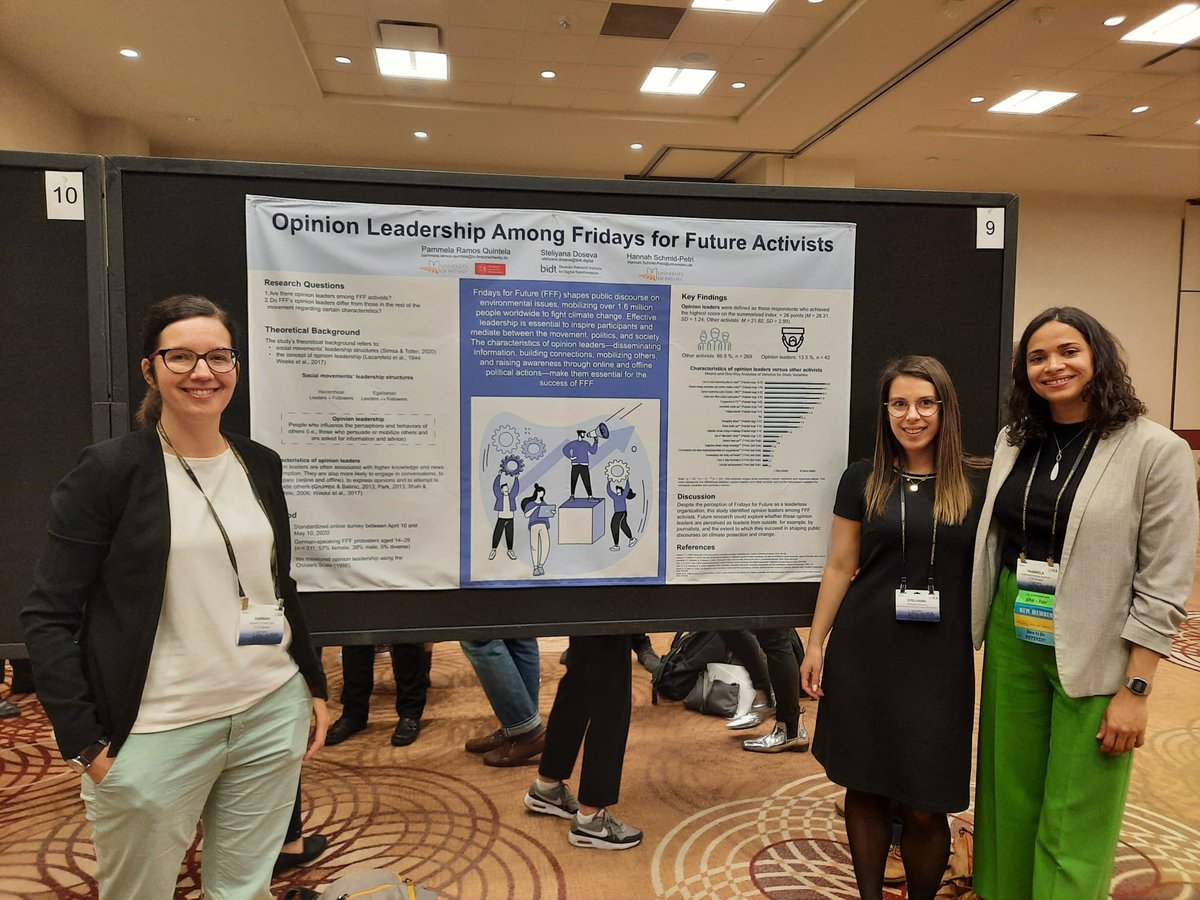 We were very happy to present our poster on Opinion Leadership among Fridays for Future activists at the #ICA23. 
@IfKW_TUBS, @haclapi, @BIDT_Muenchen <a href="/UniPassau/">Universität Passau</a>