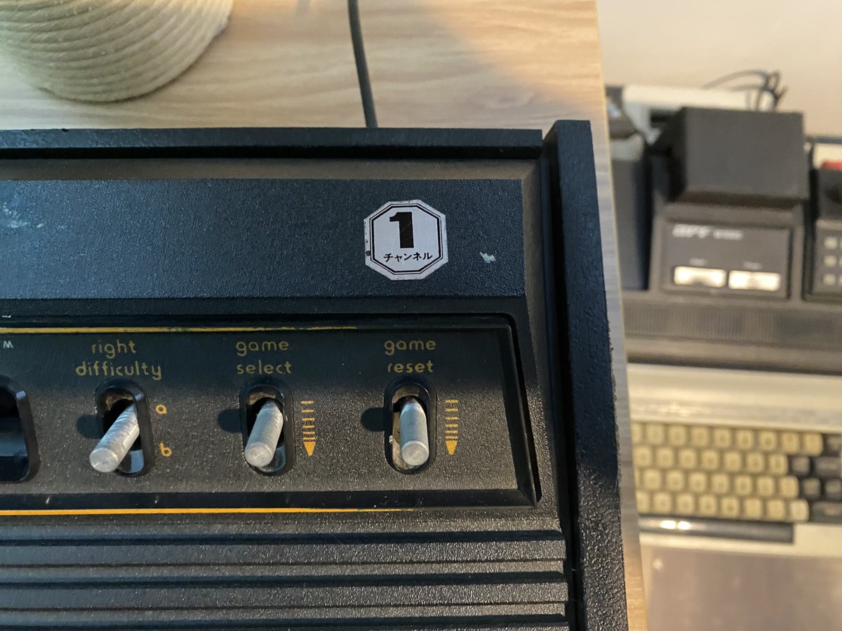 VideoKraken's tweet photo. Day #167 - Epoch Cassette TV Game (1979)
In 1979, Epoch stated importing the Atari 2600 to Japan under the name Epoch Cassette TV Game. Price at the steep price of 57,300 ¥, the console was not a success. It's basically a Heavy 2600 that work on channel 1.
#OneConsoleADay https://t.co/dBEMgEwXQL
