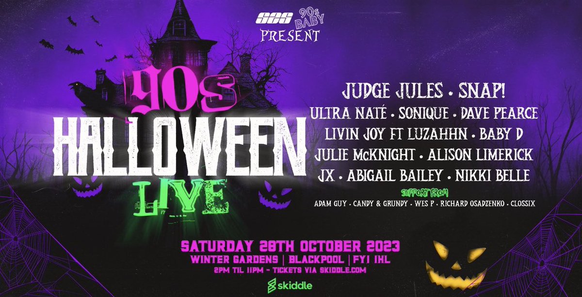 S2S FEST (@s2sfest) on Twitter photo Saturday 28th October in Blackpool <a href="/RealJudgeJules/">Judge Jules</a> <a href="/dj_davepearce/">Dave Pearce</a> <a href="/ultranatemusic/">ULTRA NATE’</a> <a href="/abbylibit/">MS Abigail Bailey</a> <a href="/BabyDofficial/">Baby D</a> <a href="/alisonlimerick1/">Alison Limerick</a> <a href="/Nikki_belle1/">Nikki Belle</a> <a href="/its_jmcknight/">Julie McKnight</a> Saturday 28th October in Blackpool <a href="/RealJudgeJules/">Judge Jules</a> <a href="/dj_davepearce/">Dave Pearce</a> <a href="/ultranatemusic/">ULTRA NATE’</a> <a href="/abbylibit/">MS Abigail Bailey</a> <a href="/BabyDofficial/">Baby D</a> <a href="/alisonlimerick1/">Alison Limerick</a> <a href="/Nikki_belle1/">Nikki Belle</a> <a href="/its_jmcknight/">Julie McKnight</a>