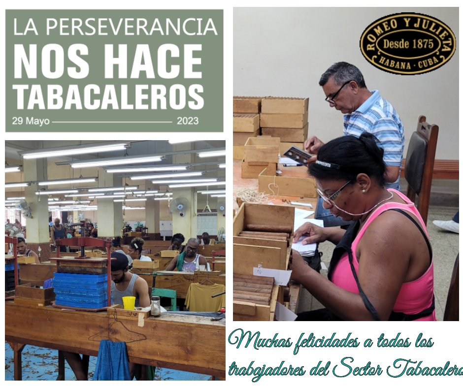 Muchas felicidades a todos los trabajadores del Sector Tabacalero les desea nuestra Empresa #ettcarlosbaliño en su día, gracias por el arduo trabajo y dedicación empeñado día a día para lograr que el Tabaco Habano alcance los más altos niveles de calidad a nivel mundial.