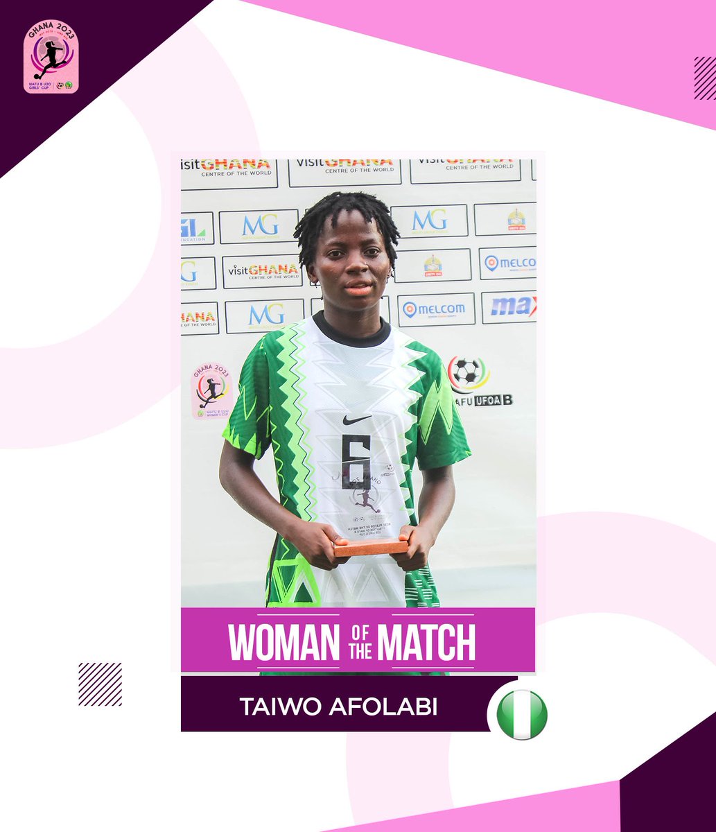 I'm happy to be win the Woman Of The Match Award in the encounter against Burkina Faso, this is a huge step in my career and a notable award I will cherish. Alhamdullilah 🙏🏼 Thank you God❤️🙏🏼🇳🇬 #KumasiU20WafuBGirls #Tewogbola #T10 #PocketPass #NaijaMade #Team9jaStrong