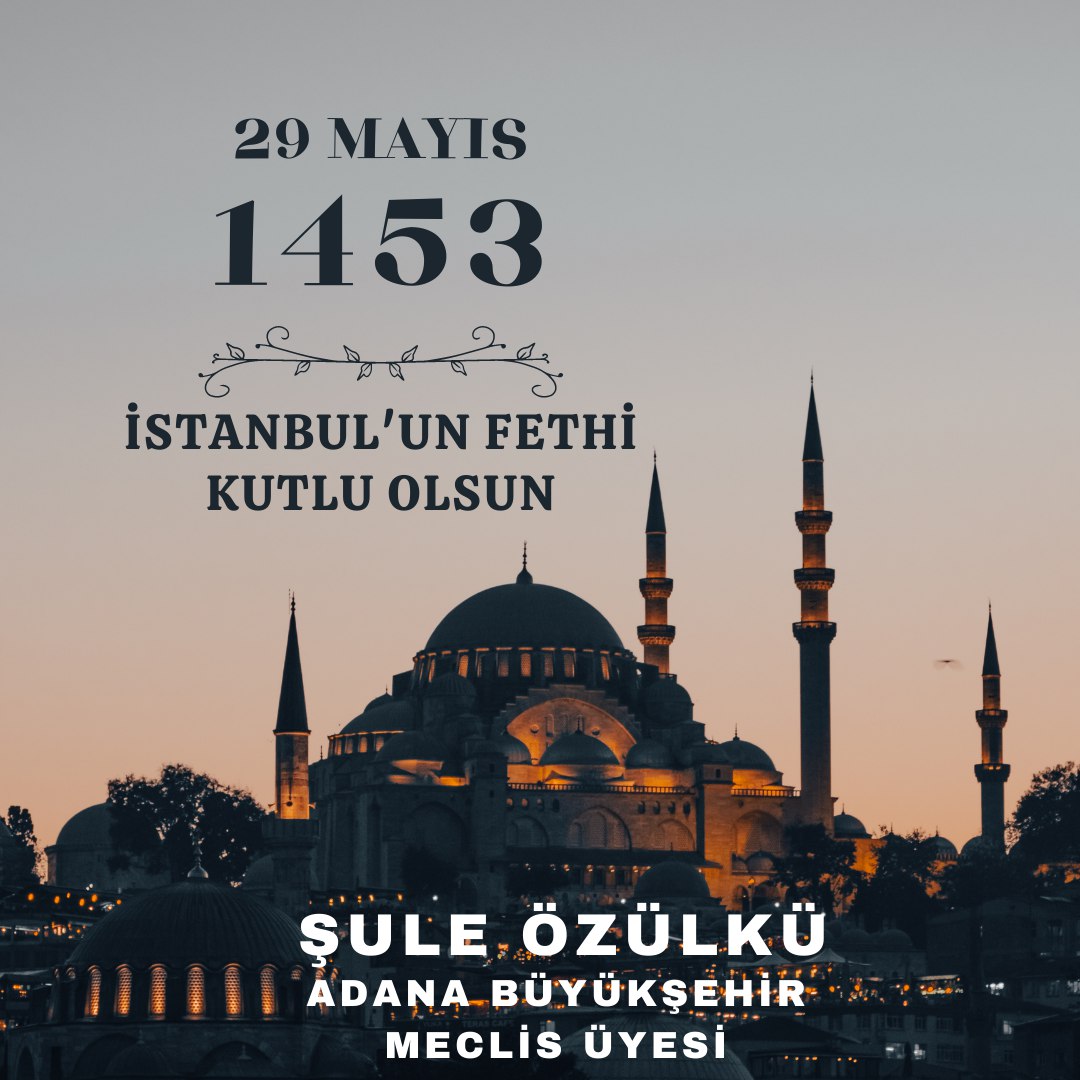 İstanbul'un Fethi'nin 570. yıl dönümünü kutluyor, Fatih Sultan Mehmet'i ve kahraman ordusunu rahmetle yâd ediyorum.