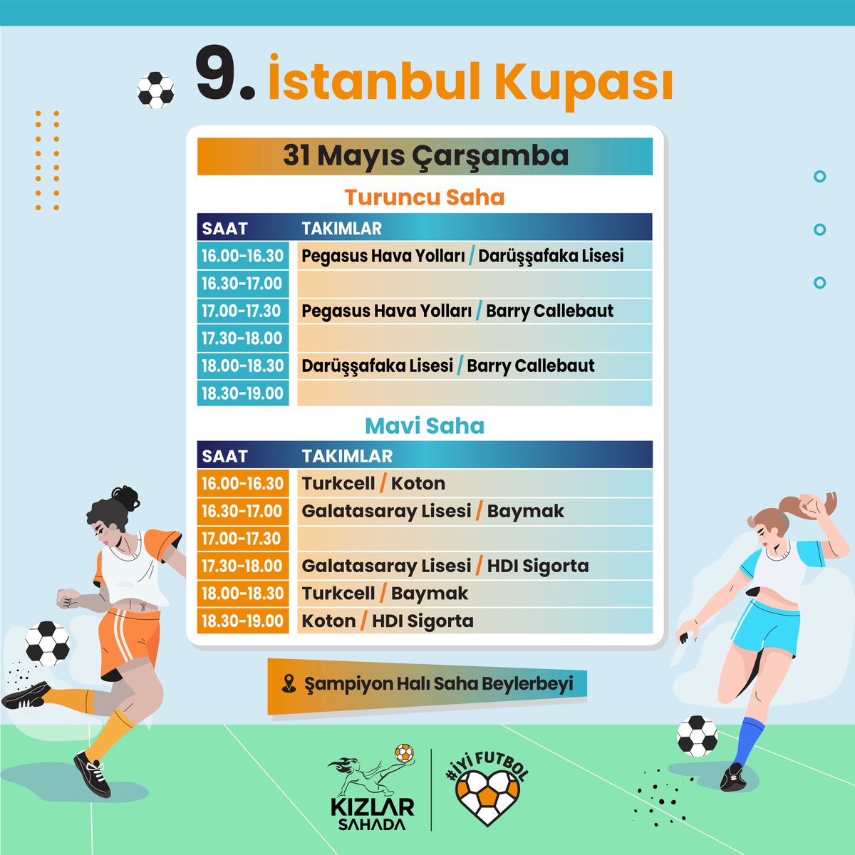 9. İstanbul Kupası fikstürü açıklandı! İşte maç programı ⚽️ Siz de bu heyecana ortak olmak isterseniz; profilimizdeki linkten bilet satın alabilir, hediye edebilir veya bağış yapabilirsiniz.🌟 Bilet için👉🏼bit.ly/42DE7uE