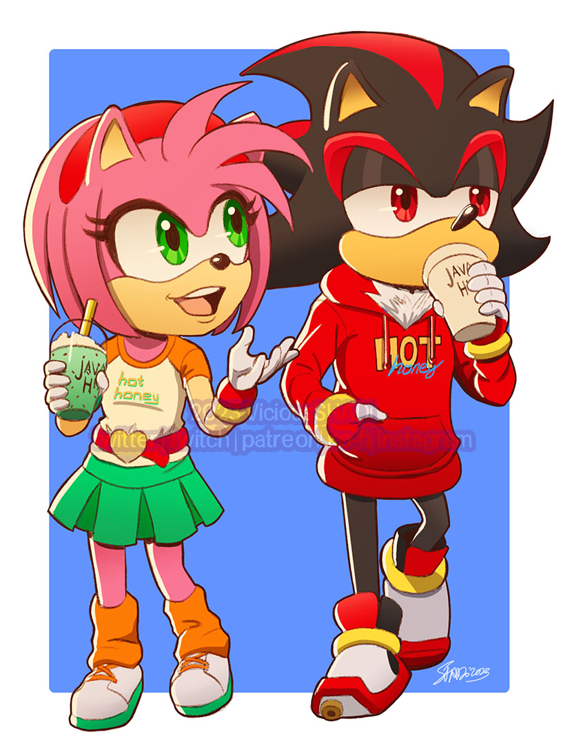 Amy and Shadow at Hot Honey concert! - Fan Art & Comics - Sonic