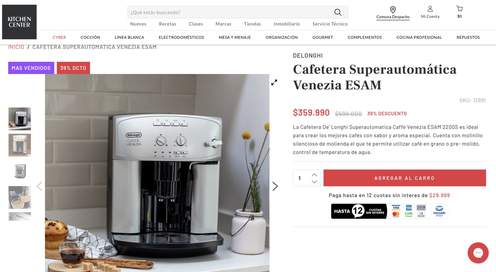 Cafetera Superautomática Venezia ESAM