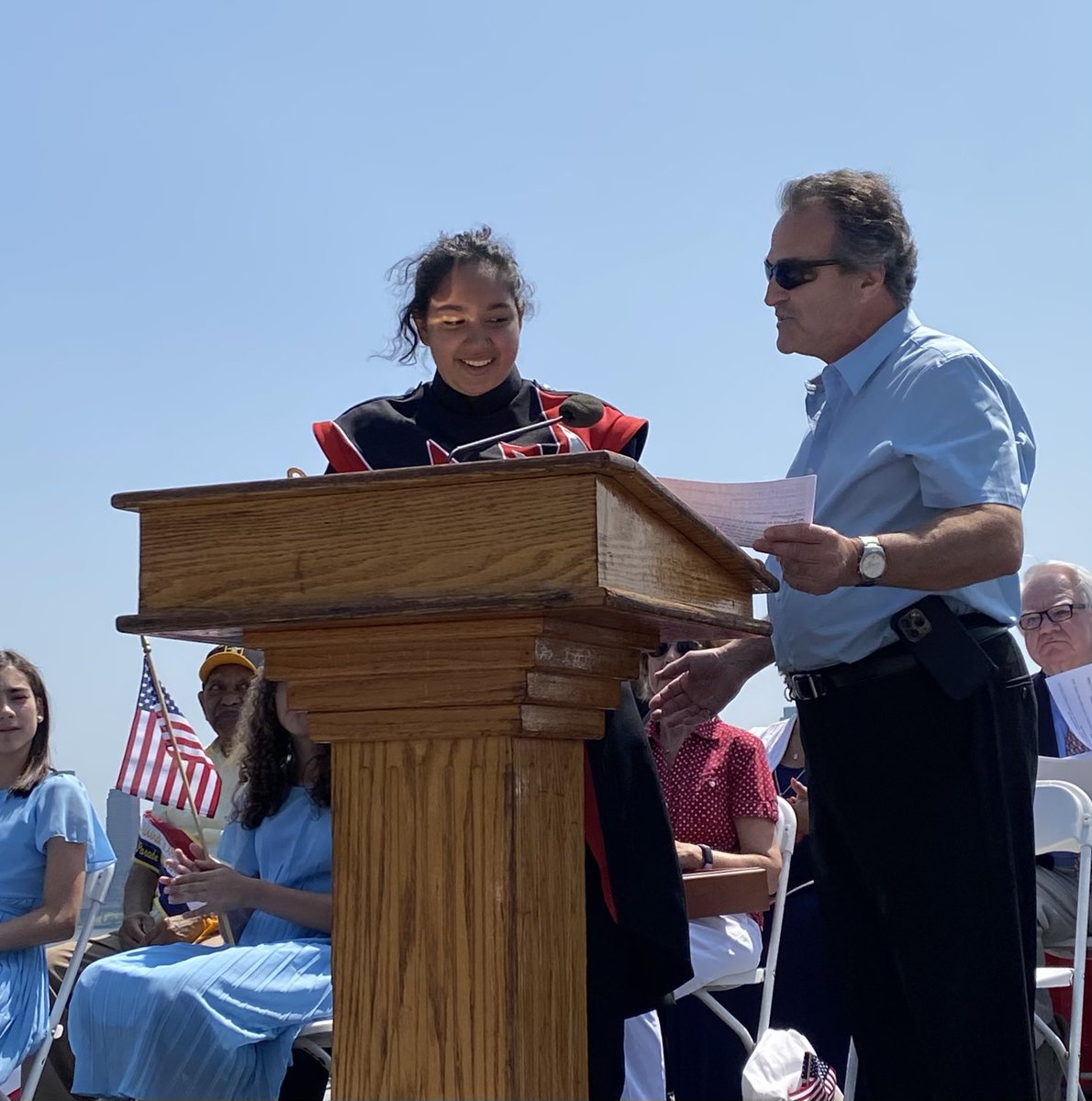 Congratulations to PFC Salvatore P. Cemelli Memorial Foundation Scholarship  recipient Luna Orozco, who was recognized today at the <a href="/weehawkennj/">Weehawken NJ</a> Annual Memorial Day Parade. <a href="/WeehawkenTSD/">Weehawken Schools</a>