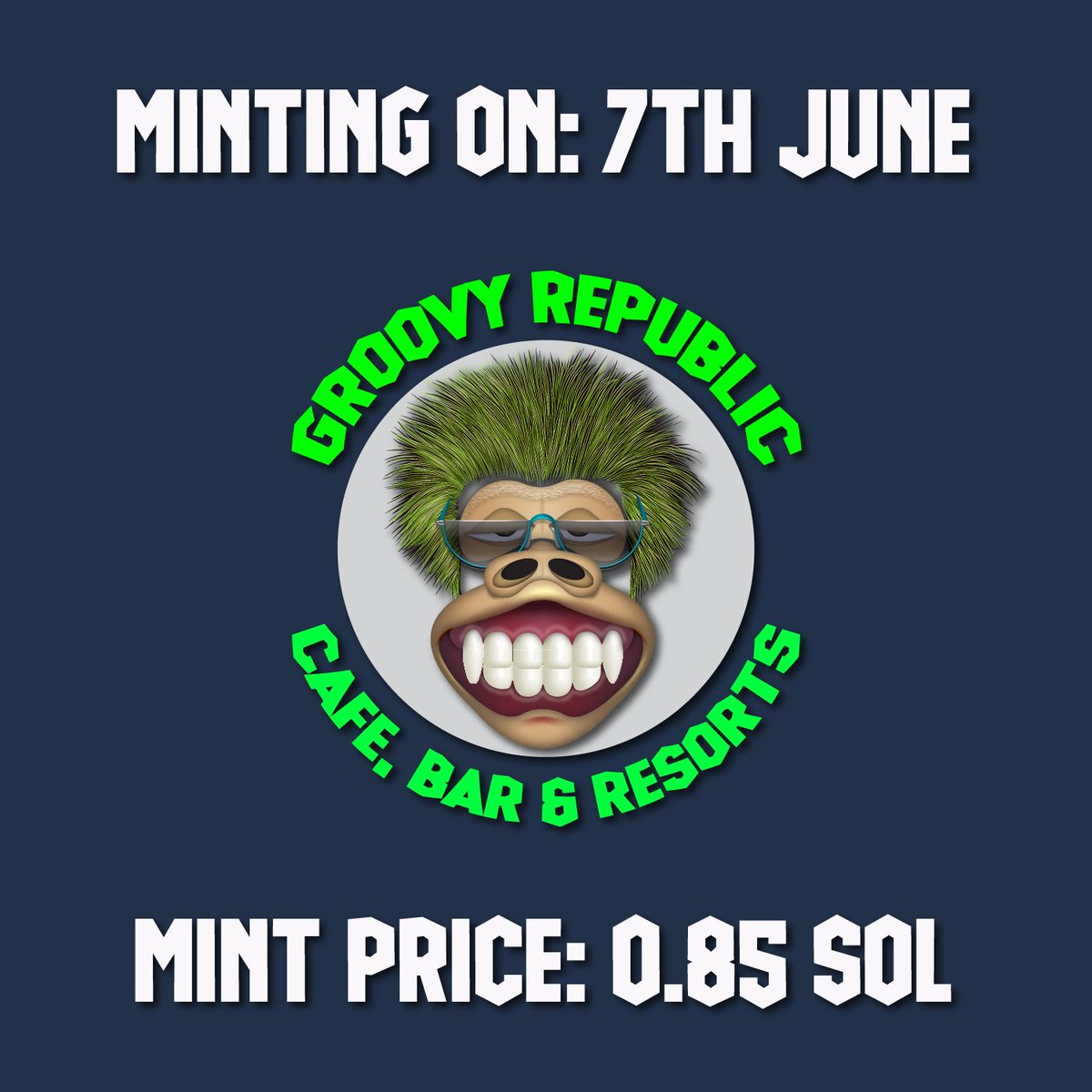 groovy_republic's tweet photo. The wait is finally over lazy A$$es!
We are minting on 7th June, 5pm UTC+1

You can grab the final WL spots here (FCFS):

1) Follow @groovy_republic 
2) Like, RT &amp; Tag 3 friends
3) Join discord https://t.co/flE4ST9SZc &amp; show an SS proof

48 hrs | #NFTs #Whitelist https://t.co/BG2r0coo09